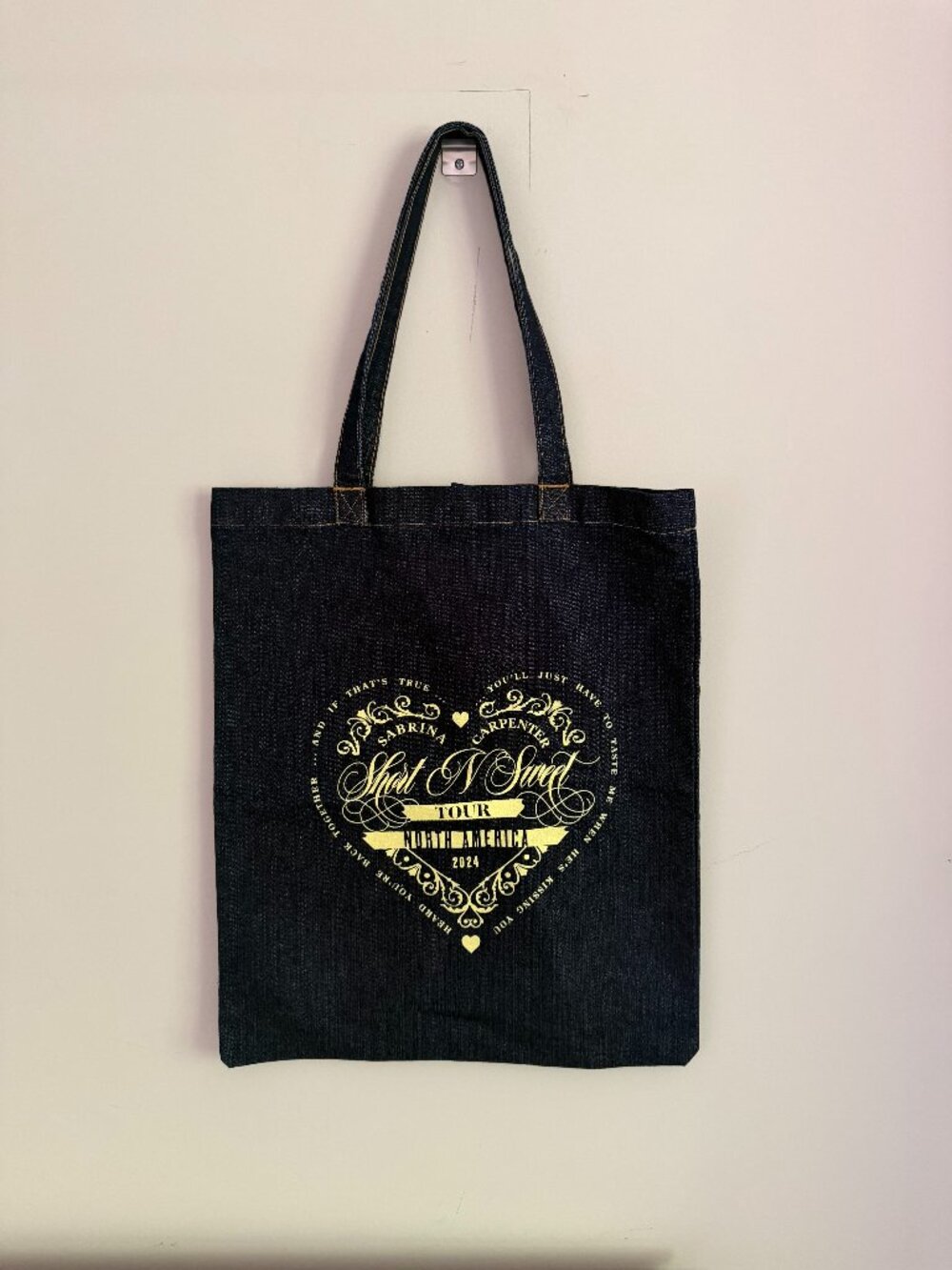NWT/Like New Sabrina Carpenter Short n’ Sweet Tour 2024 Denim Tote